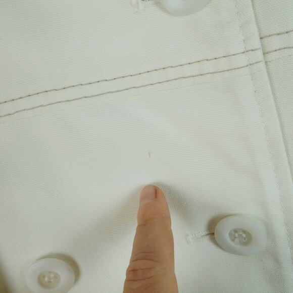 Vintage M L Peacoat 60s Mod Swing A Line Cream White Preppy Retro Spring Twee - Picture 7 of 13